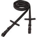 Soft Rubber Reins Stops - 16 mm, Dark Brown/Silver - Full