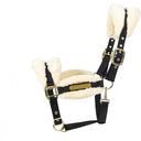 Kentucky Horsewear Nylon Lambskin Halter - Soft, Natural