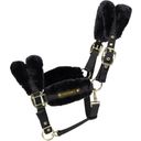 Kentucky Horsewear Nylon Sheepskin Halter Soft, Black