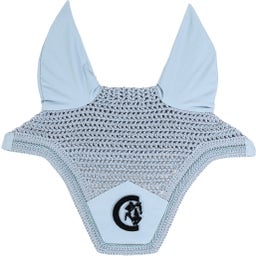 Kentucky Horsewear Fly Veil Wellington 3D Logo, Full - light blue