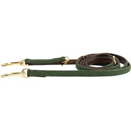 Plaited Nylon Dog Lead - 200 x 1.5 cm, Size L - olive green