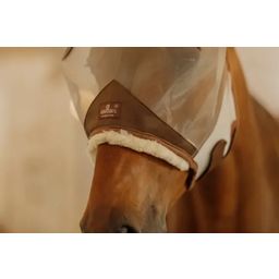 Kentucky Horsewear Fly Mask Skin Friendly with Ears, Silver - Cob