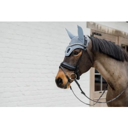 Kentucky Horsewear Fly Veil Wellington 3D Logo, Full - light blue