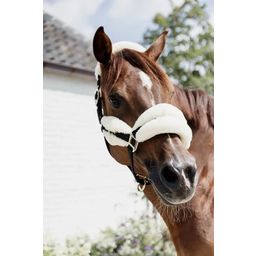 Kentucky Horsewear Soft Nylon bárányszőrös kötőfék, natural - Cob