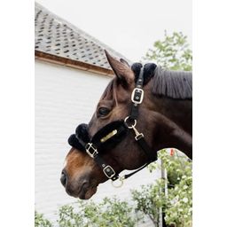 Kentucky Horsewear Soft Nylon bárányszőrös kötőfék, black - Cob