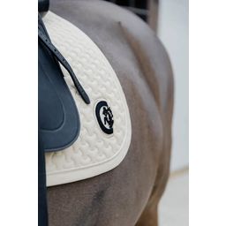 Kentucky Horsewear Saddle Pad Plaited 3D Logo Dressage - Beige