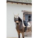 Tapis de Selle Dressage -  'Plaited 3D Logo' - beige