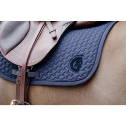 Kentucky Horsewear 'Plaited 3D Logo' Jumping Saddle Pad  - navy