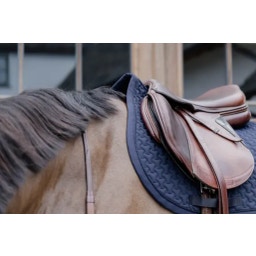 Kentucky Horsewear 'Plaited 3D Logo' Jumping Saddle Pad  - navy