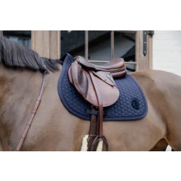 Kentucky Horsewear 'Plaited 3D Logo' Jumping Saddle Pad  - navy