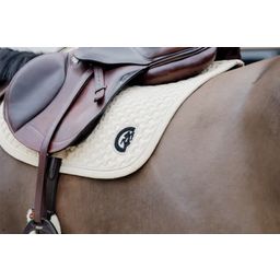 Kentucky Horsewear Saddle Pad Plaited 3D Logo Jumping - Beige