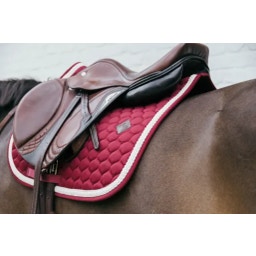 Kentucky Horsewear 'Plaited Cord' Spring Saddle Pad  - bordeaux