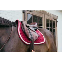 Kentucky Horsewear 'Plaited Cord' Spring Saddle Pad  - bordeaux