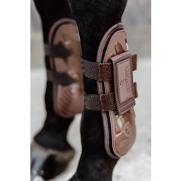 Kentucky Horsewear Springgamaschen Elastik, M - brown