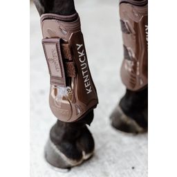 Kentucky Horsewear Skakalni ščitniki Elastic, M - brown