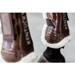 Kentucky Horsewear Tendon Boots with Vegan Fur 'Velcro' M - brown