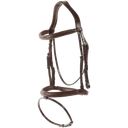 Braided Bridle with Combined Noseband, Brown, Full - 1 Pc