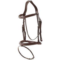 Braided Bridle with Combined Noseband, Brown, Full - 1 Pc