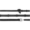 1/2'' (13mm) Gummizügel mit 7 Lederstegen, Warmblut Working by Dyon, Schwarz