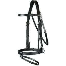 Working by Dyon - Flat Leather Bridle with Snap Hooks, Full  - Black