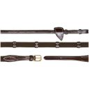 D-Collection - 5/8 (16 mm) Web Reins with 9 Leather Bars, Brown, Cob - 1 Pc