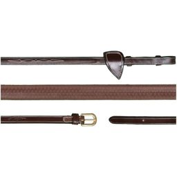 D-Collection - 5/8'' (16mm) Rubber Reins, Full  - Brown