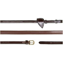 D-Collection - 1/2'' (13 mm) Rubber Reins, Full  - Brown