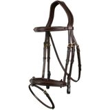 D-Collection Bridle with Combined Noseband, Brown, Cob