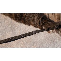 5/8'' (16 mm) Singelteugels met 9 Leren Stops, Warmbloed - Working by Dyon - Bruin