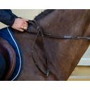 D-Collection - 5/8 (16mm) Web Reins with 9 Leather Bars, Full  - Brown