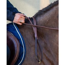 D-Collection - 1/2'' (13mm) Rubber Reins, Brown, Cob  - 1 Pc