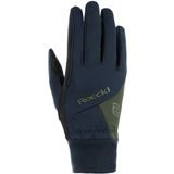 "Wilber" Winter Riding Gloves, Black/Dark Seaweed