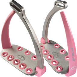 VEREDUS Stirrups Steel1 Light Pink - 1 Pair