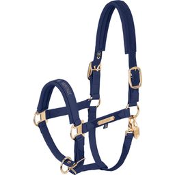 ESKADRON Faux Leather Halter, True Blue - Cob