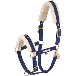 ESKADRON Faux Fur Leather Bridle, True Blue - Cob