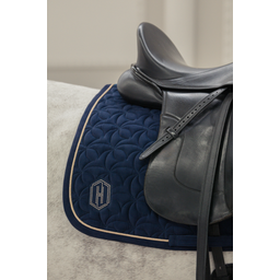 ESKADRON Saddle Cloth VELOURS EMBLEM, True Blue - DL