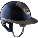 Casque d'Équitation Voronoï Carbon - avec Protection des Tempes, Bleu/Noir - S