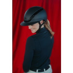 AirLuxe Pure Long Visor Riding Helmet, Black - S