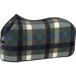 Sweat Rug FLEECE CHECK, Dusty Olive-White-Navy-Steel Blue - M