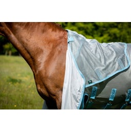 Horseware Ireland AmEco Bug Buster Plus, Silver/Sky Blue - 140 cm