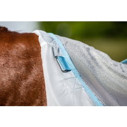 Horseware Ireland AmEco Bug Buster Plus, Silver/Sky Blue - 140 cm