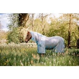 Horseware Ireland AmEco Bug Buster Plus, Silver/Sky Blue - 140 cm