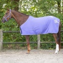 QHP Fleecedecke mit Ornament, Lila/Silber