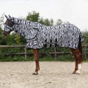 QHP Fliegendecke mit Hals & Haube, Zebra - 90 cm