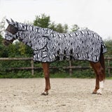 QHP Fliegendecke mit Hals & Haube, Zebra