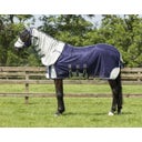 QHP Fliegendecke mit Hals & Haube, Blau