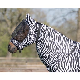 Maschera Eczema Anti-Mosche con Orecchie, Zebra - L