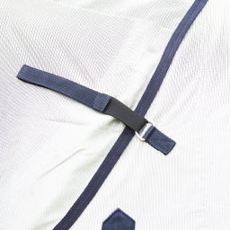 QHP Fliegendecke mit Hals & Haube, Grau - 90 cm