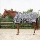 QHP Fliegendecke mit Hals & Haube, Zebra - 90 cm