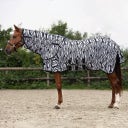 QHP Fliegendecke mit Hals & Haube, Zebra - 90 cm